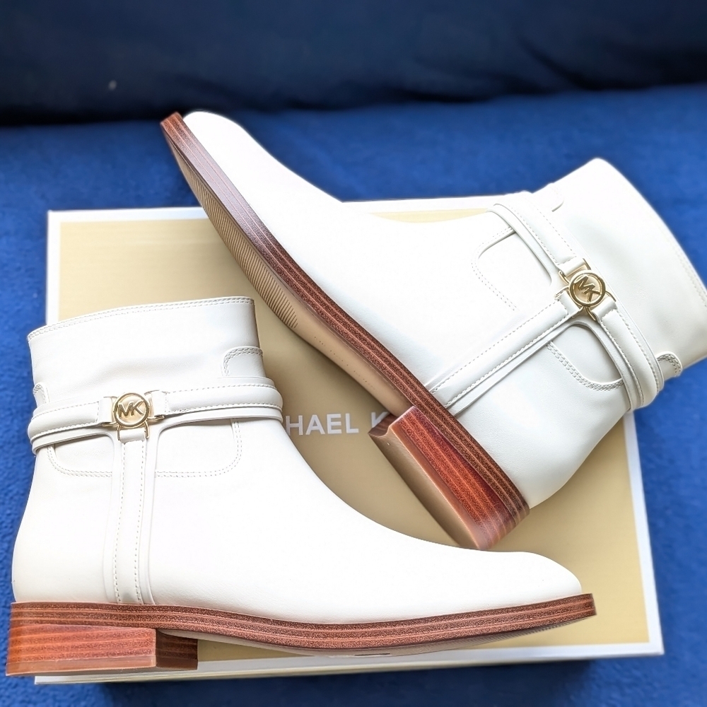 Michael Kors Women's Ivory Ankle Booties - Picture 4 of 4